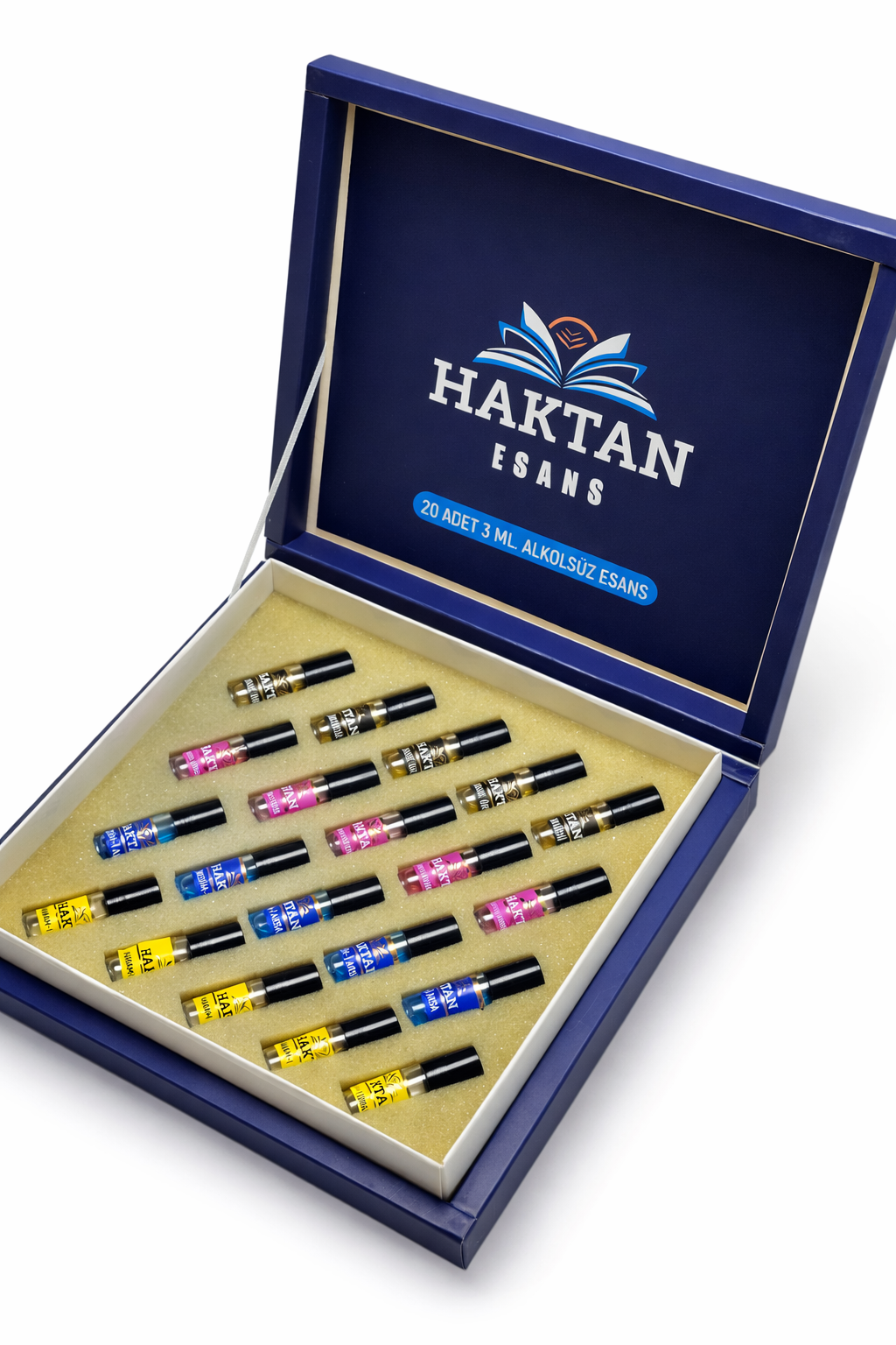Alkolsüz Esans Seti 20’li 3 ml Kalıcı Koku Özel Kutu - Hac Umre Dönüş Hediyeliği