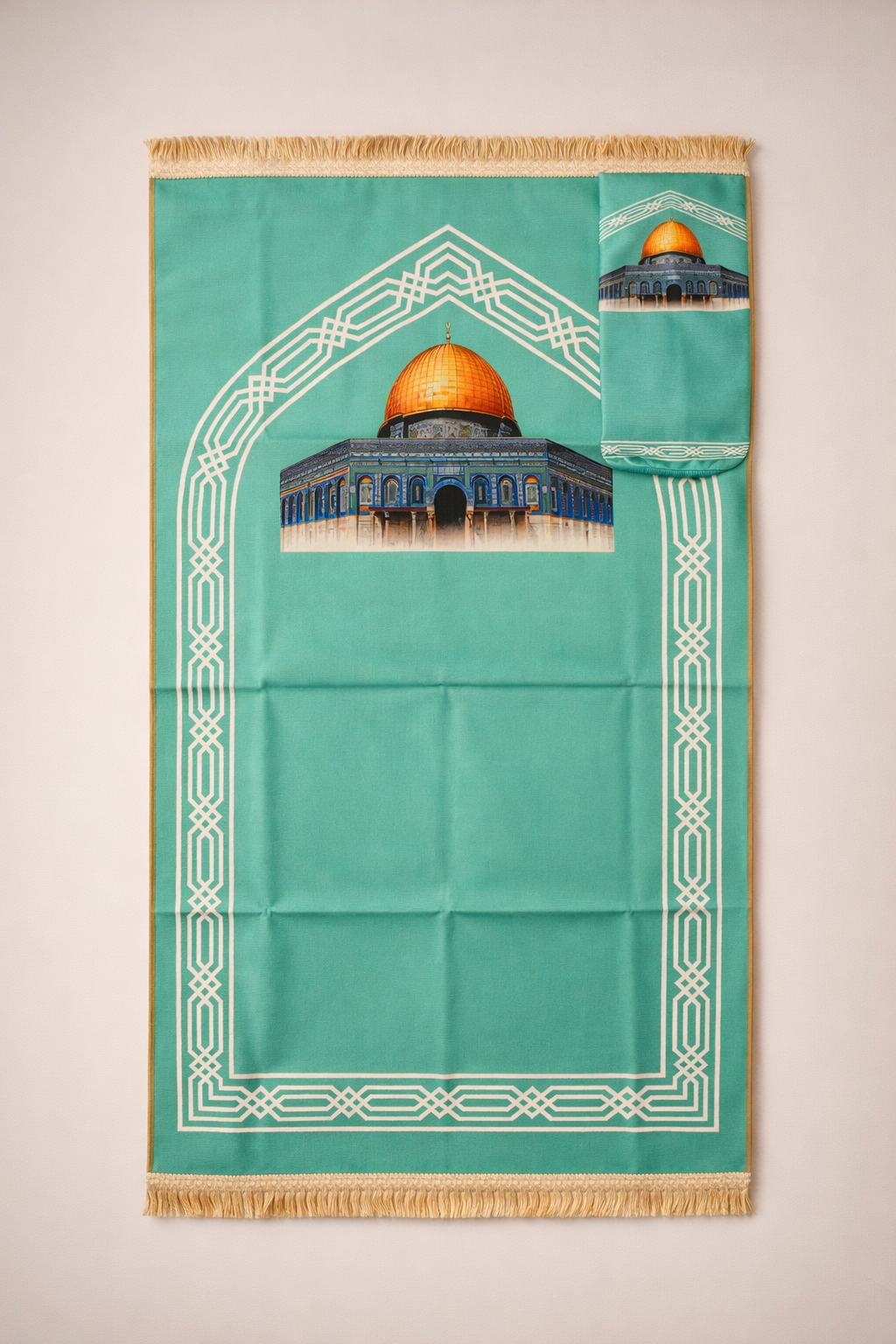 Taşınabilir Keseli Seccade – Hafif, Katlanabilir, Desenli Namaz Seccadesi