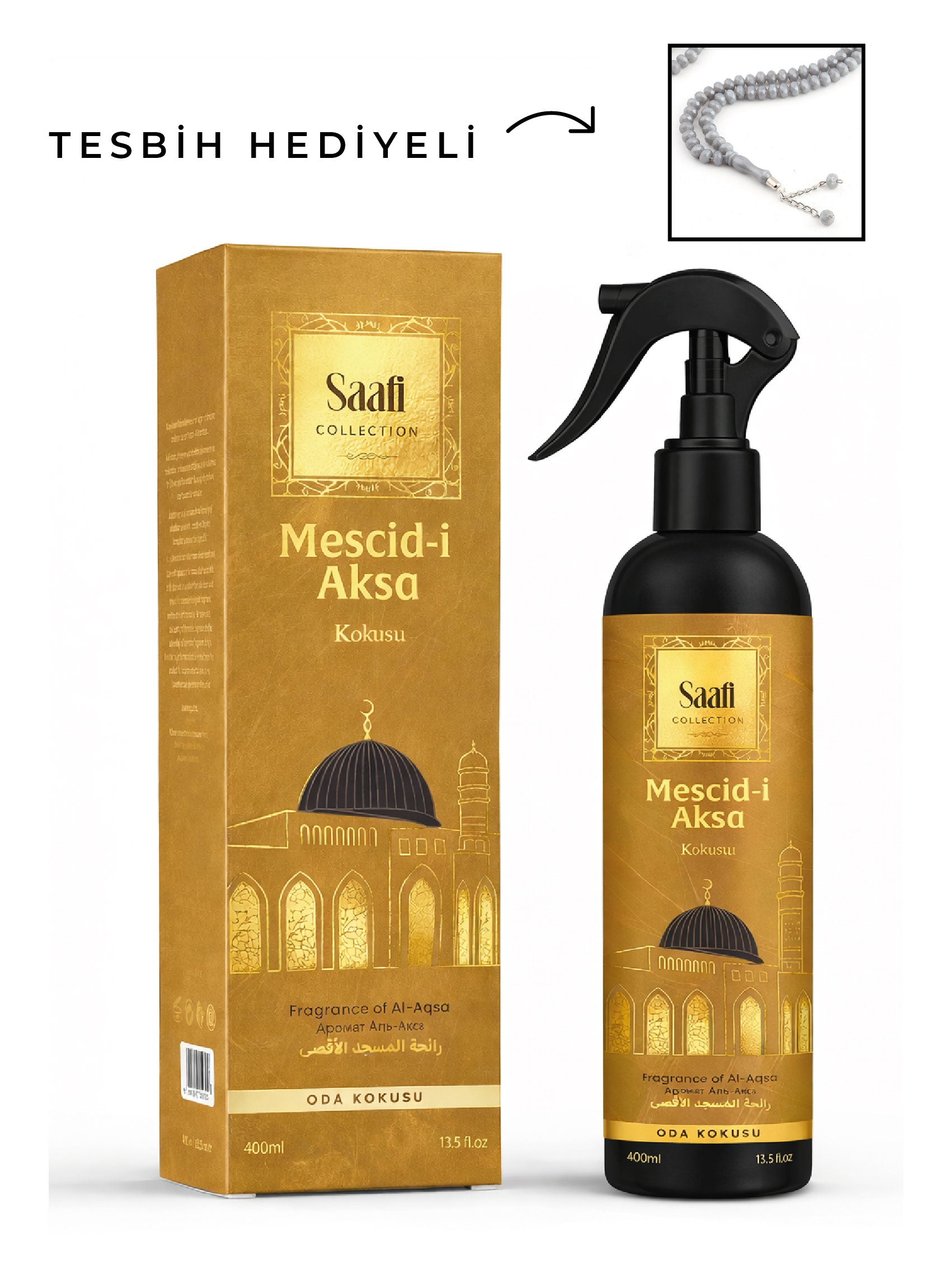 Mescid-i Aksa Kokusu 400 ml – Seccade ve Tekstil Parfümü | Orijinal Mescid-i Aksa Esansı - Hediyeli
