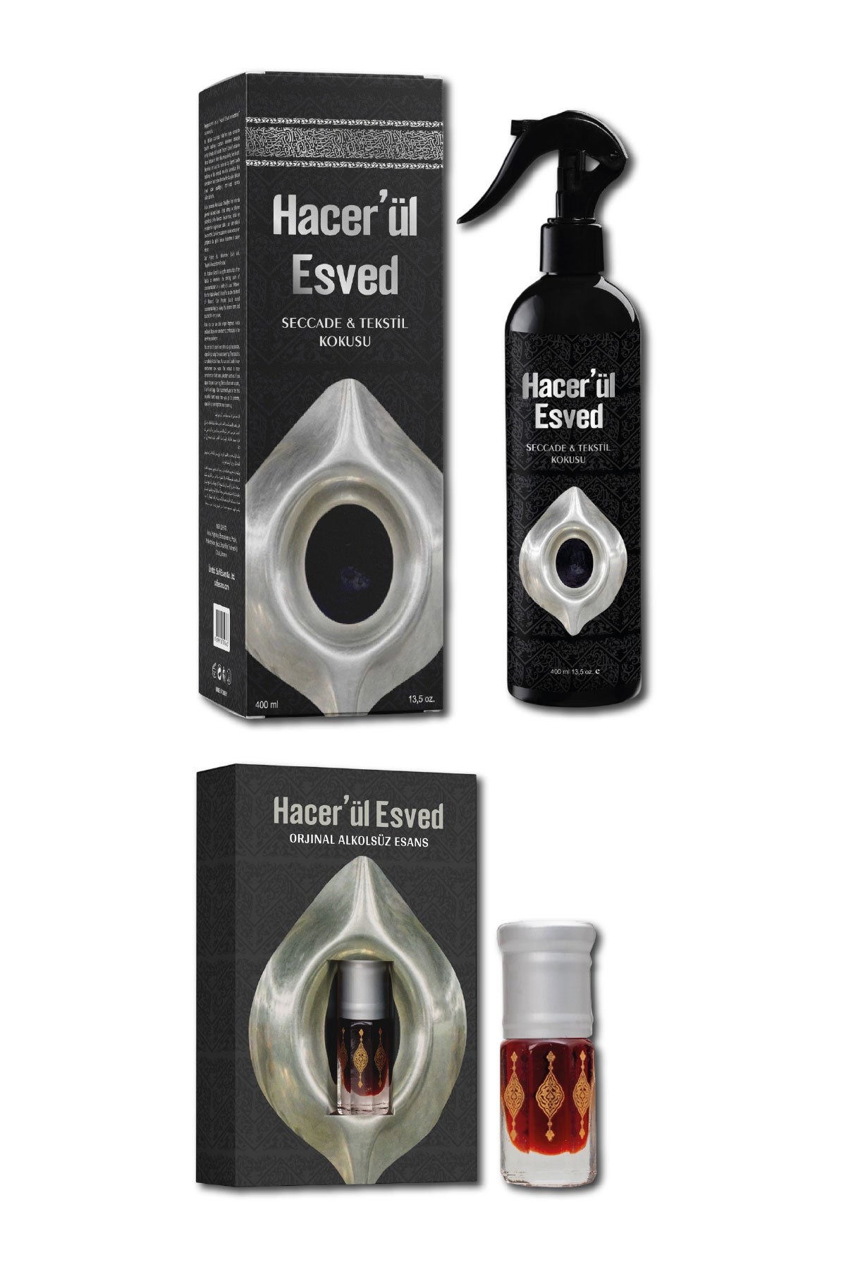 Hacer'ül Esved 2’li Premium Koku Seti - Özel Gün Hediyesi, Hac Umre Dönüşü