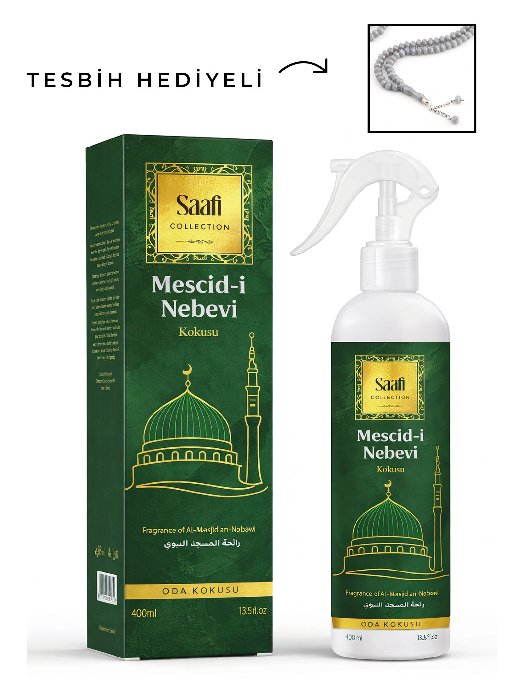 Mescid-i Nebevi Kokusu 400 ml – Seccade ve Tekstil Parfümü | Orijinal Esansı Hac Dönüşü - Hediyeli
