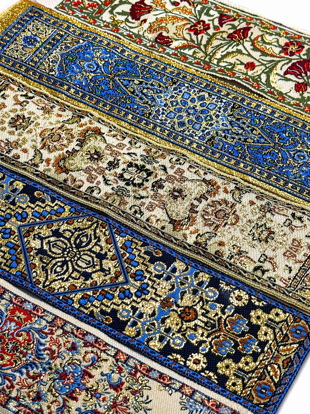 Etnik Desenli Kitap Ayracı | Halı Motifli Dokuma Kitap Ayracı | Dekoratif ve Şık Ayraç (Karışık Desen) 1 Adet