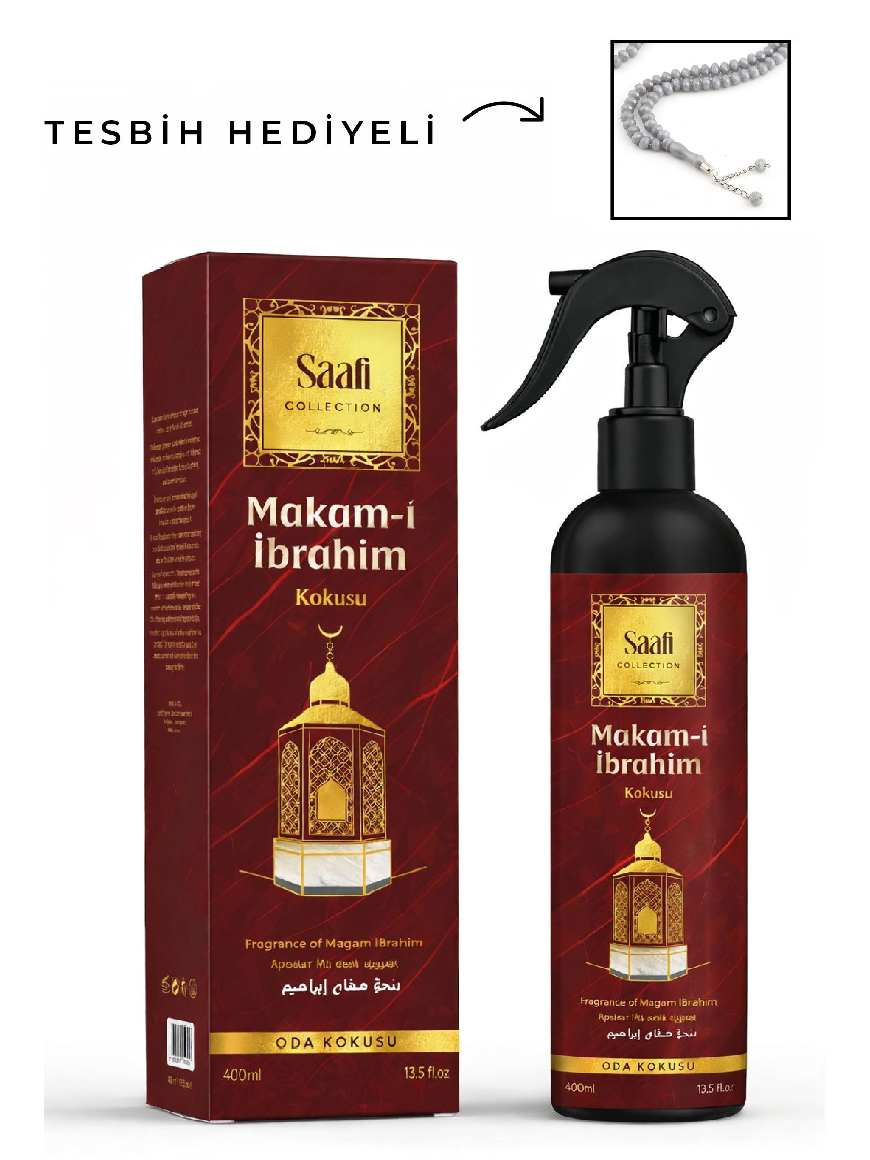 Makam-ı İbrahim Kokusu 400 ml – Seccade ve Tekstil Parfümü | Orijinal Esans - Umre Dönüş Hediyesi