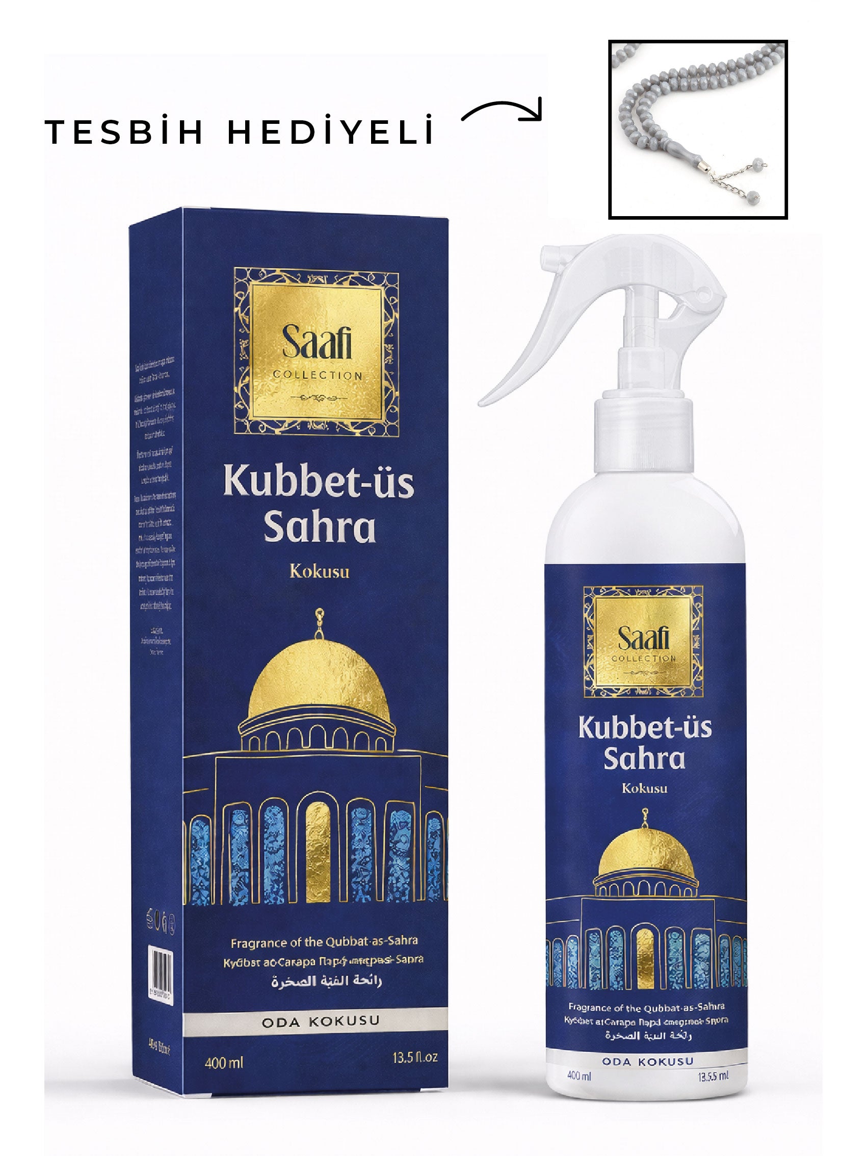 Kubbet-üs Sahra Kokusu 400 ml – Seccade ve Tekstil Parfümü | Orijinal Esansı Kutulu - Hediyeli
