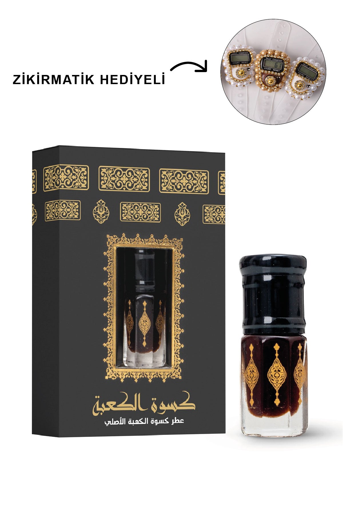 Kabe Örtüsü Orijinal Alkolsüz Esans 3 ml – Kalıcı, Özel, Manevi Hediyelik, Zikirmatik Hediyeli