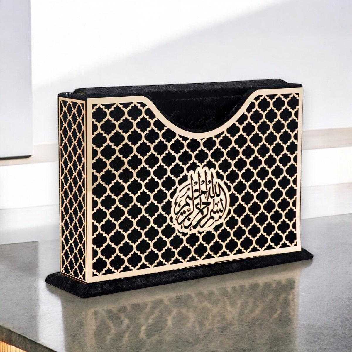 Kadife Kaplı Şık Kuran-ı Kerim Hediye Kutusu | Manevi ve Özel Hediye Seçeneği | Özel Manevi Günler