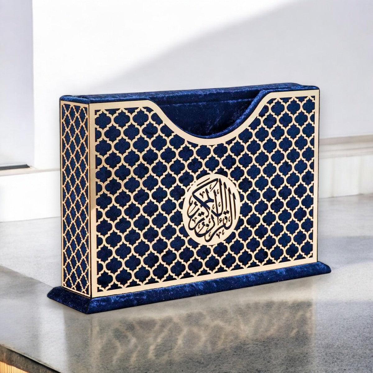 Kadife Kaplı Şık Kuran-ı Kerim Hediye Kutusu | Manevi ve Özel Hediye Seçeneği | Özel Manevi Günler