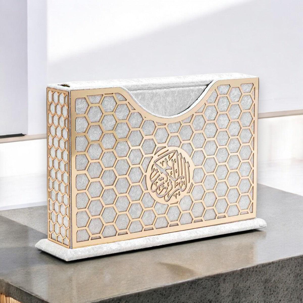 Kadife Kaplı Şık Kuran-ı Kerim Hediye Kutusu | Manevi ve Özel Hediye Seçeneği | Özel Manevi Günler