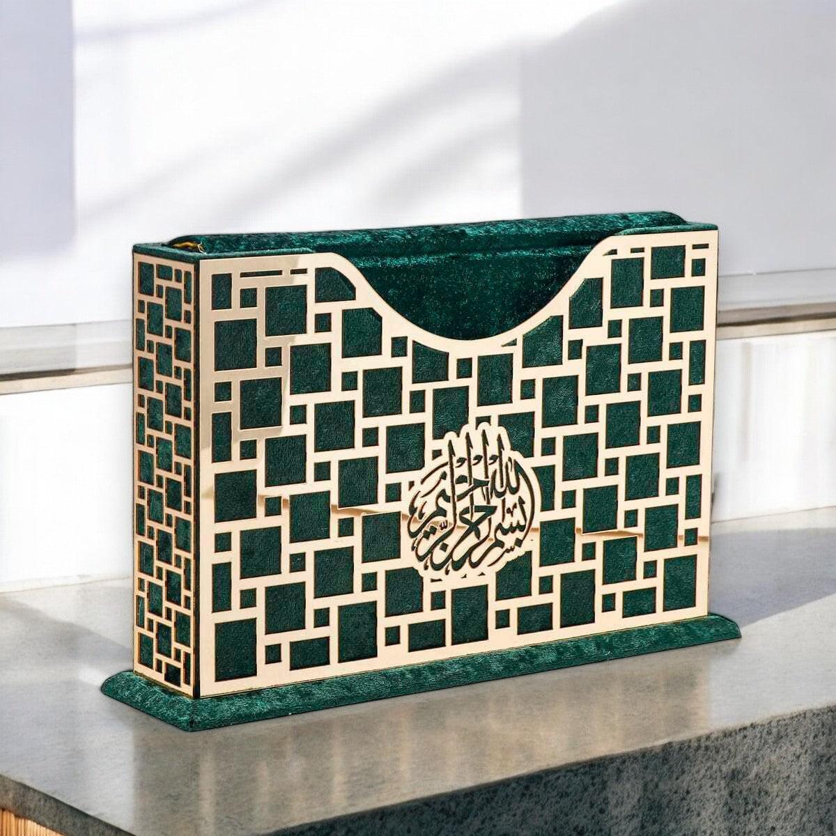 Kadife Kaplı Şık Kuran-ı Kerim Hediye Kutusu | Manevi ve Özel Hediye Seçeneği | Özel Manevi Günler