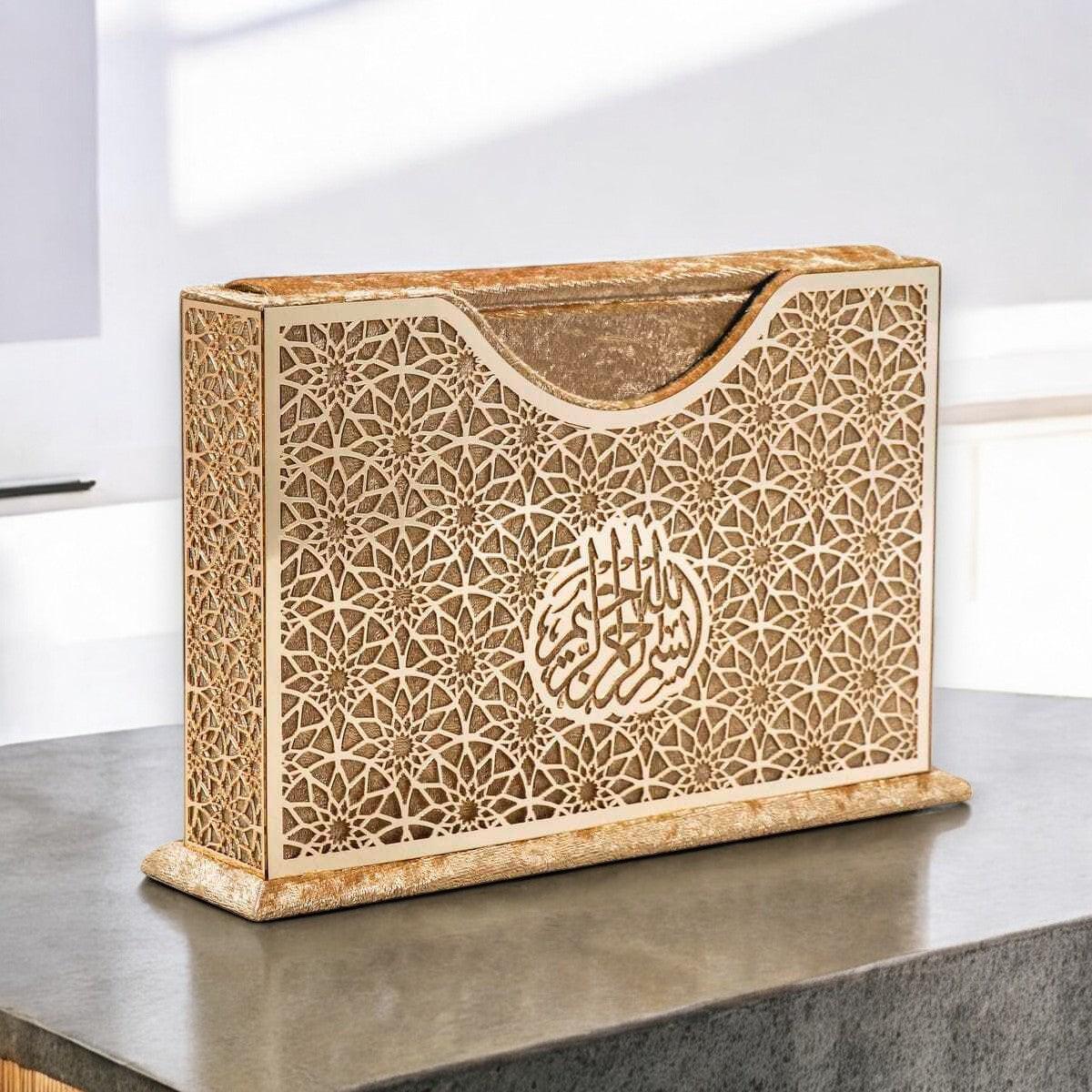 Kadife Kaplı Şık Kuran-ı Kerim Hediye Kutusu | Manevi ve Özel Hediye Seçeneği | Özel Manevi Günler
