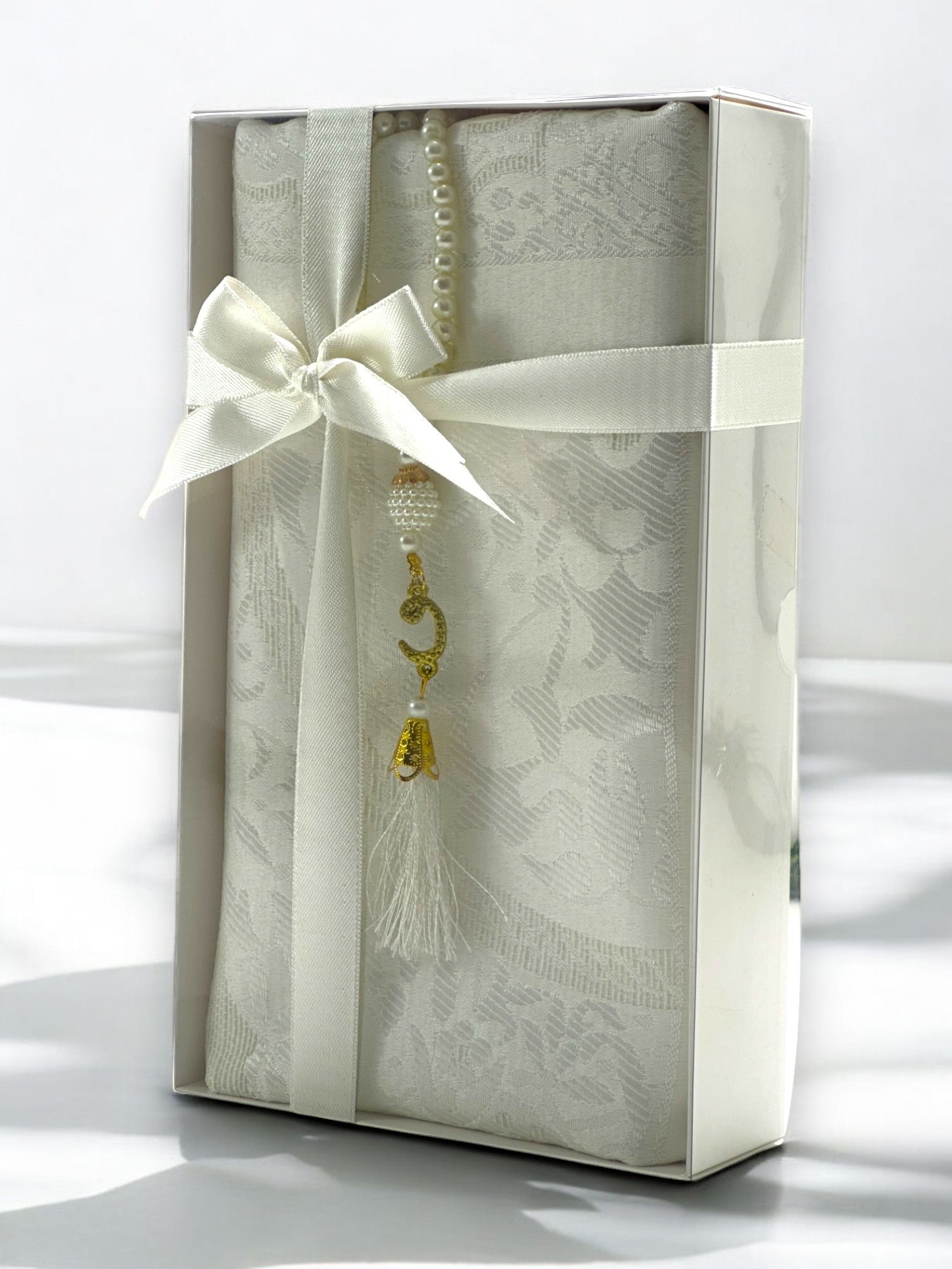 Kutulu Özel Set – İnci Tesbih ve Seccade