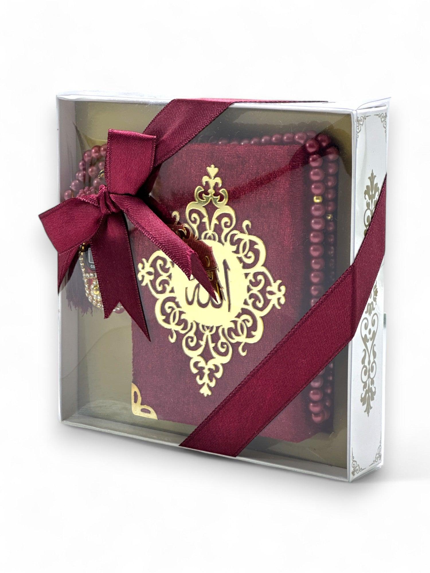 Cep Boy Kuran-ı Kerim, Zikirmatik ve İnci Tesbih Seti – Şık ve Manevi Hediye Seti