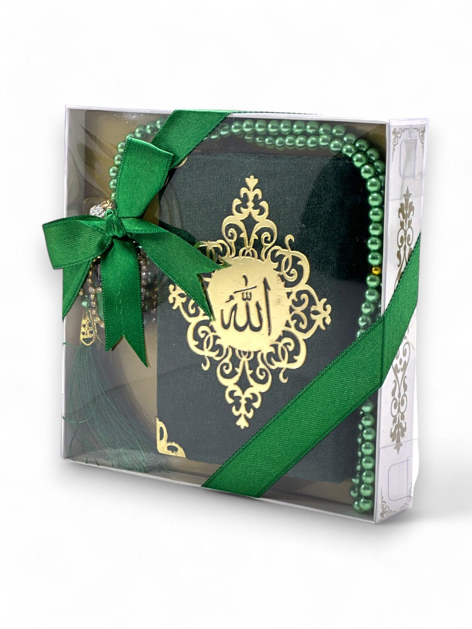 Cep Boy Kuran-ı Kerim, Zikirmatik ve İnci Tesbih Seti – Şık ve Manevi Hediye Seti