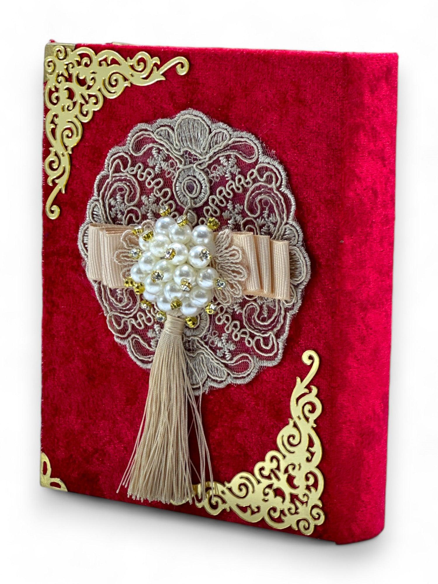 Çiçekli Özel Tasarım Çanta Boy Kuran-ı Kerim