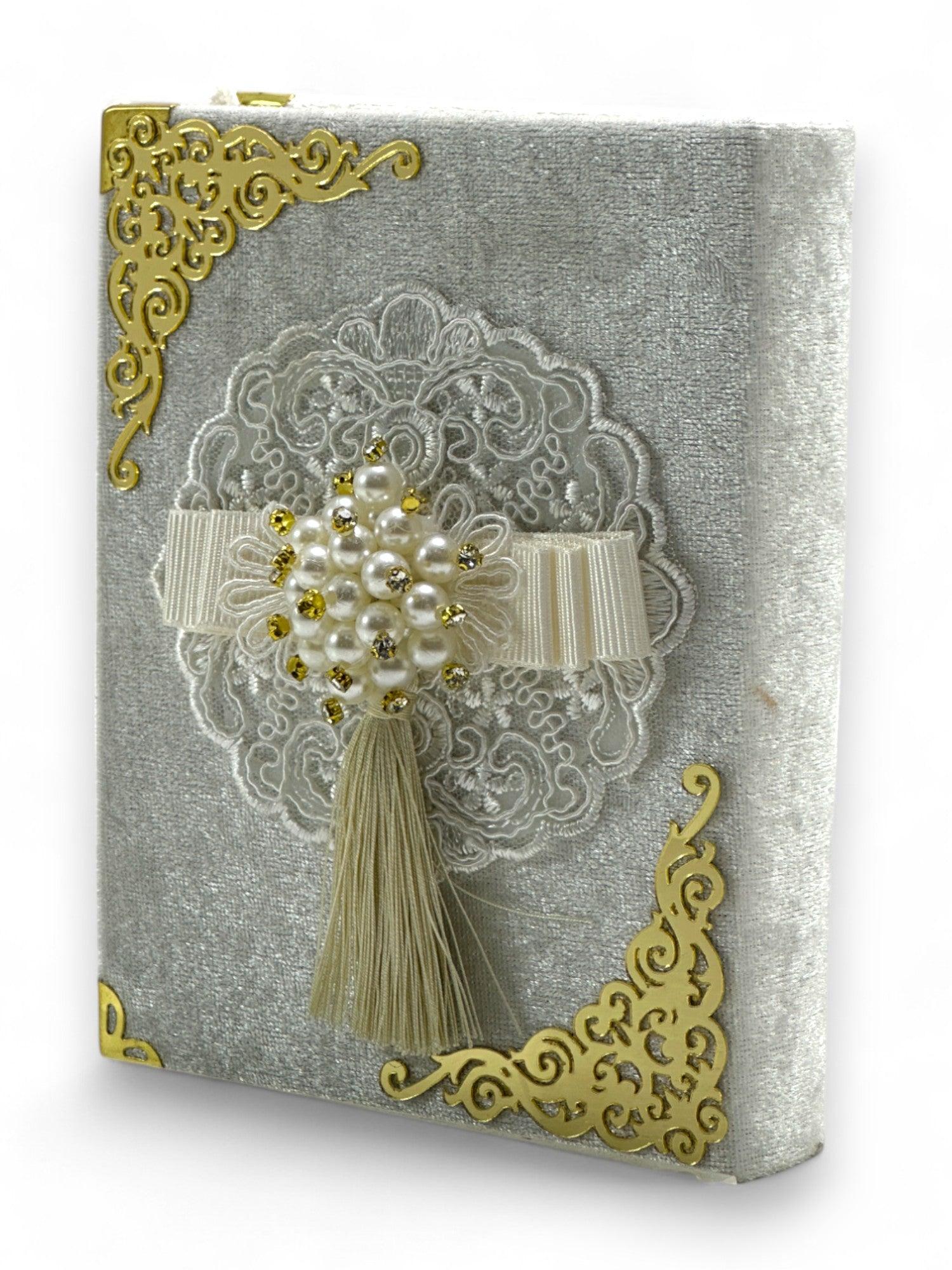 Çiçekli Özel Tasarım Çanta Boy Kuran-ı Kerim