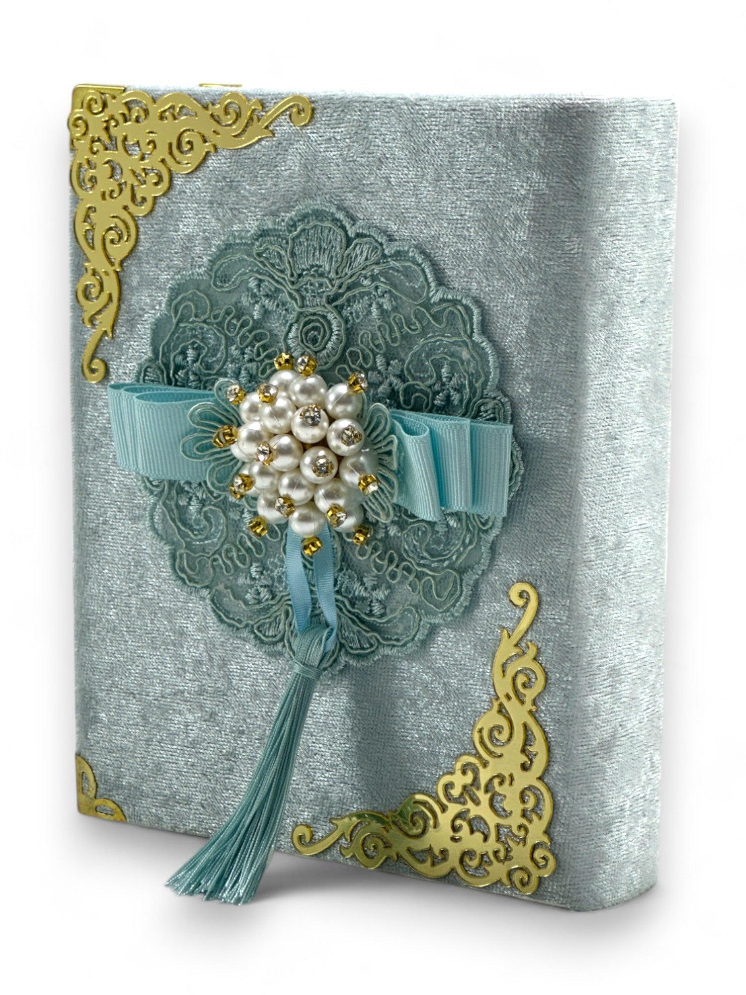 Çiçekli Özel Tasarım Çanta Boy Kuran-ı Kerim