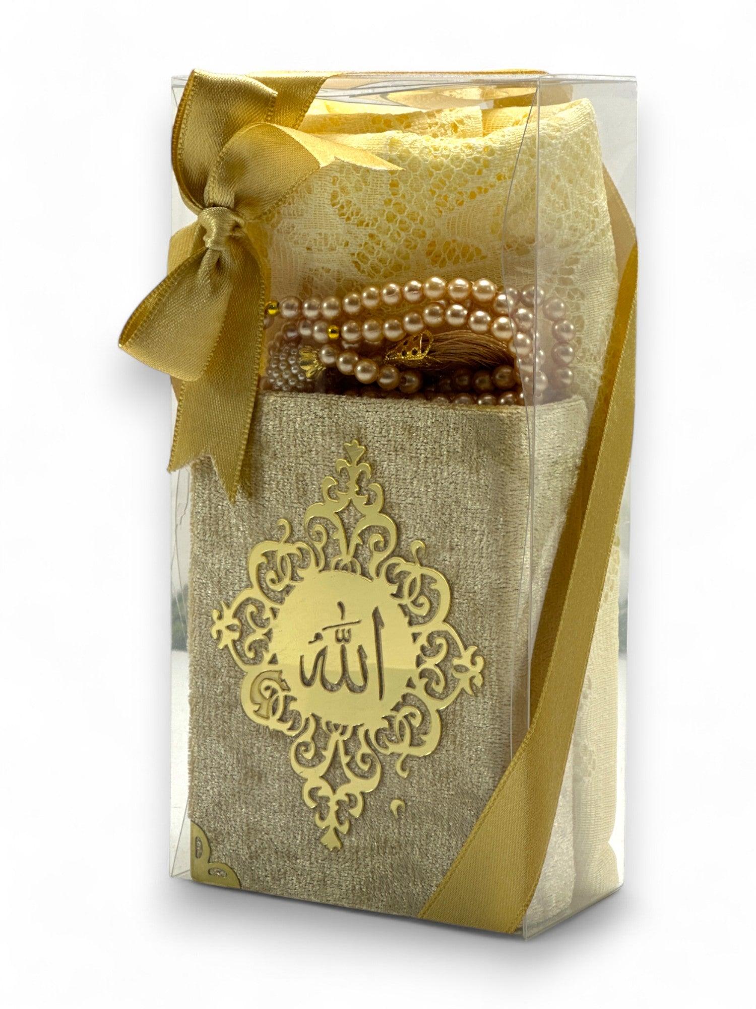 Zarafet Seti: Özel Eşarp ve İnci Tesbih Kombini