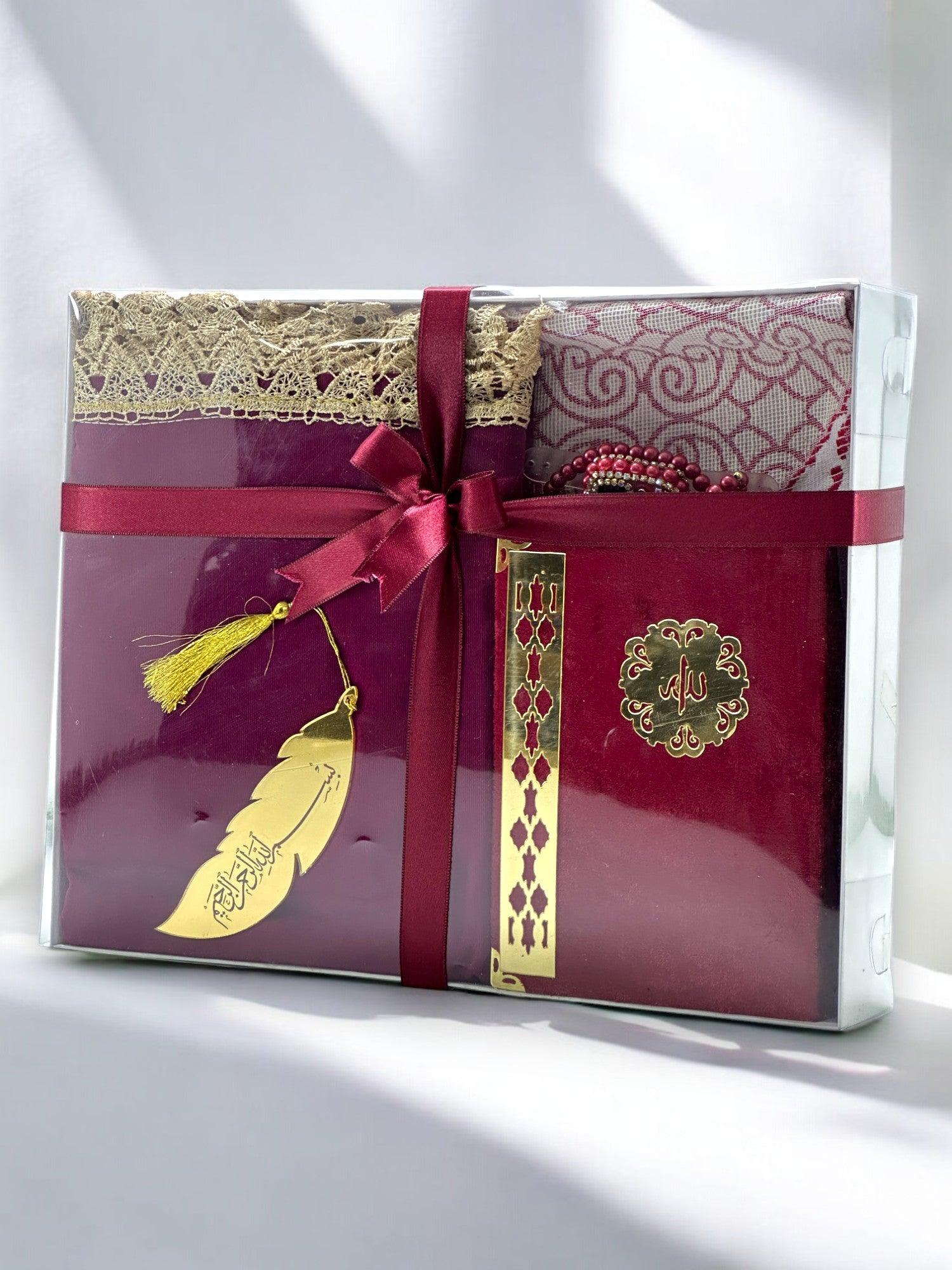 Özel İbadet Seti – Kuran-ı Kerim, Namaz Elbisesi, Zikirmatik, Seccade, Ayraç ve Tesbih