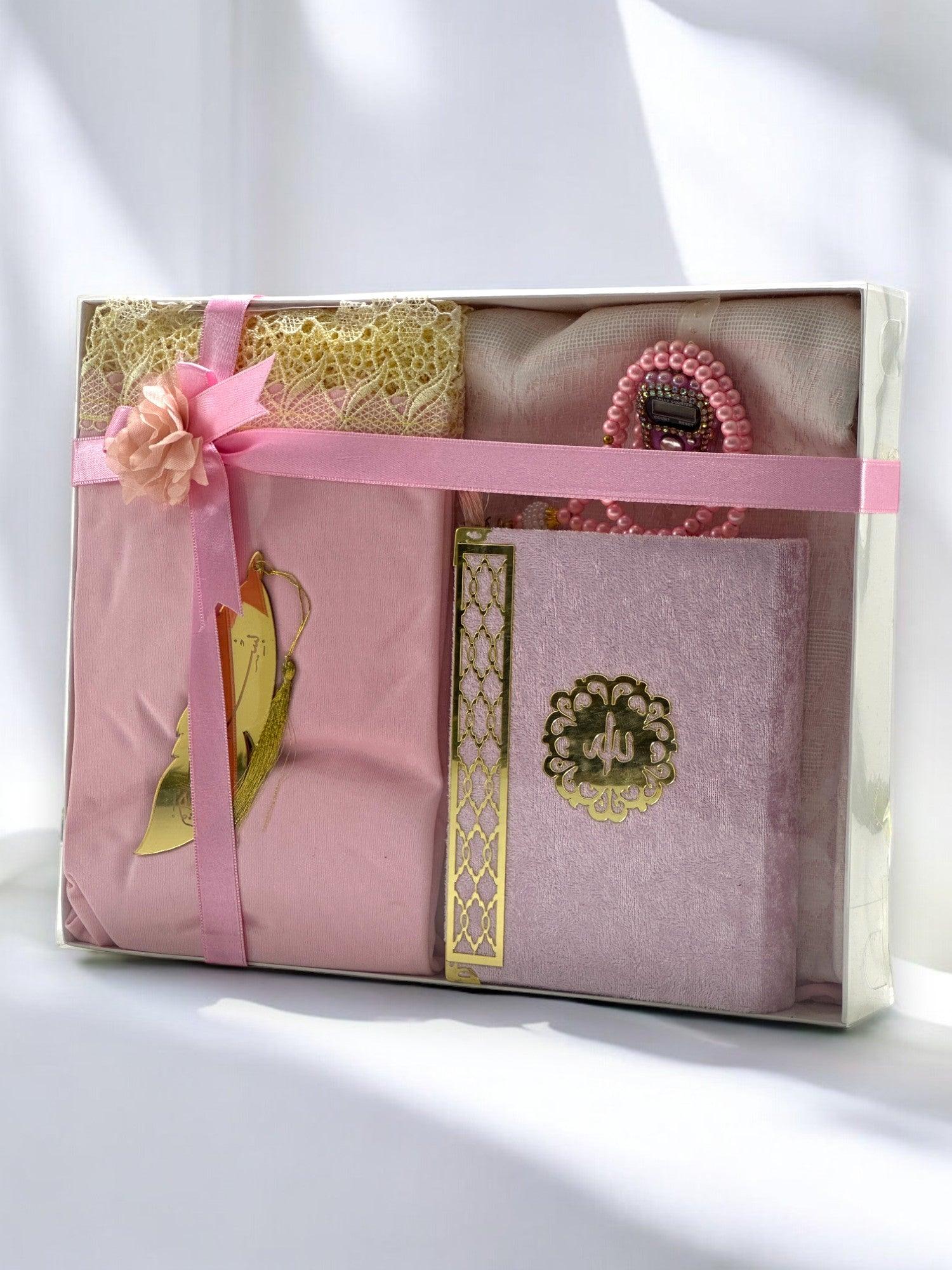 Özel İbadet Seti – Kuran-ı Kerim, Namaz Elbisesi, Zikirmatik, Seccade, Ayraç ve Tesbih