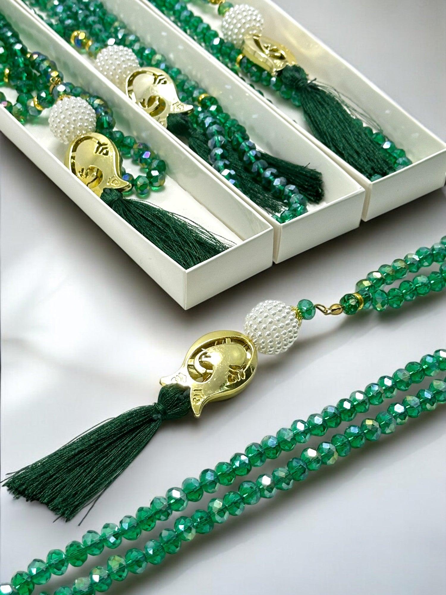 Çeyizlik, Hediyelik, Bebek Mevlidi, Kristal Tesbih Set Kutulu Hac, Umre Dönüş Hediyesi