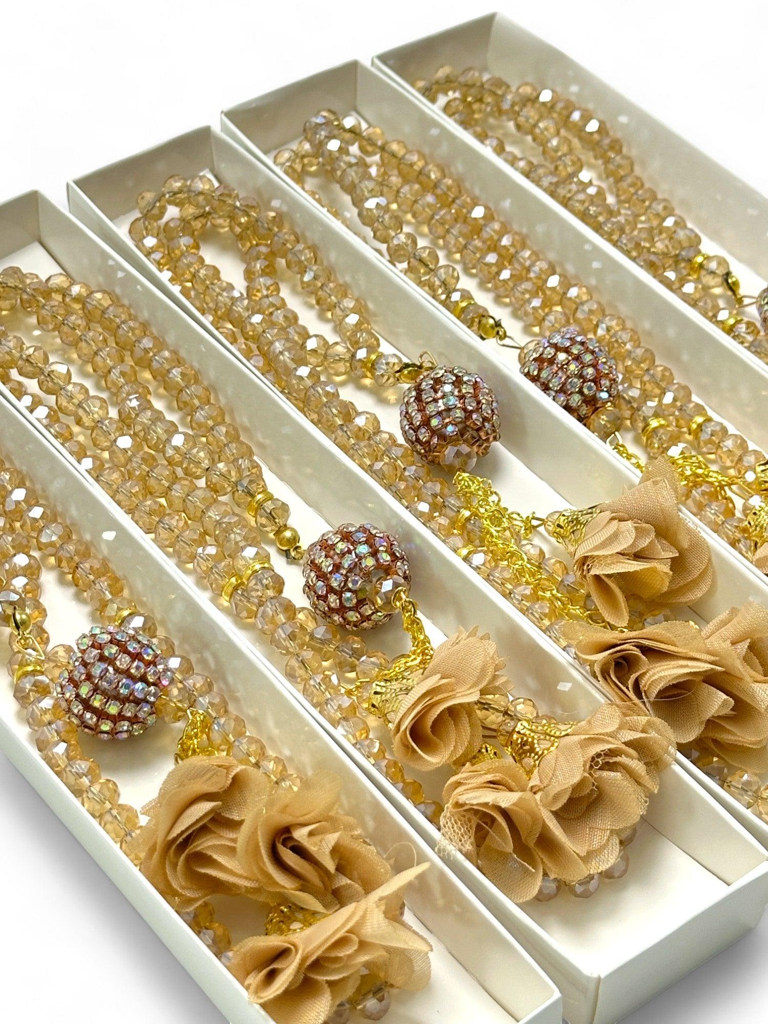 Çeyizlik, Hediyelik, Bebek Mevlidi, Kristal Tesbih Set Kutulu Hac, Umre Dönüş Hediyesi