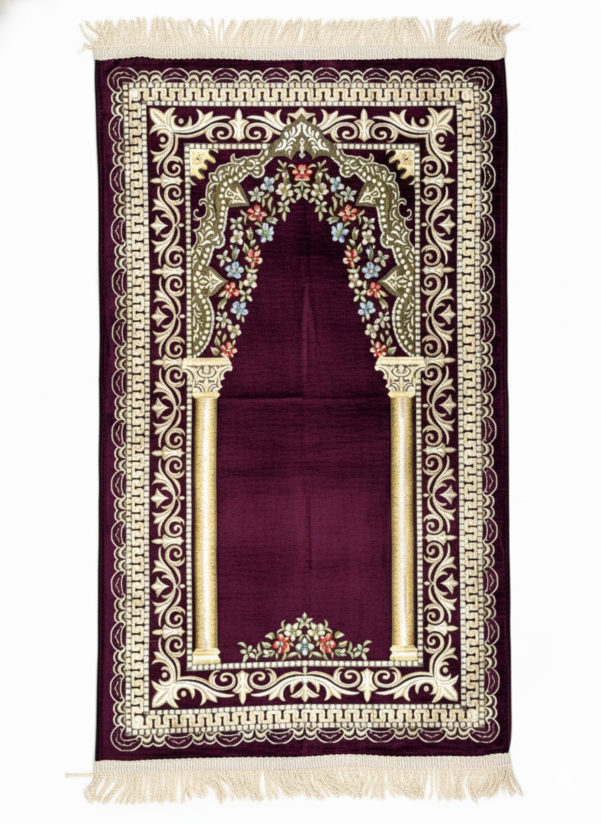 Astarlı Şönil Seccade – Kalın Dokulu, Premium Kalite, Çeyizlik, Hediyelik