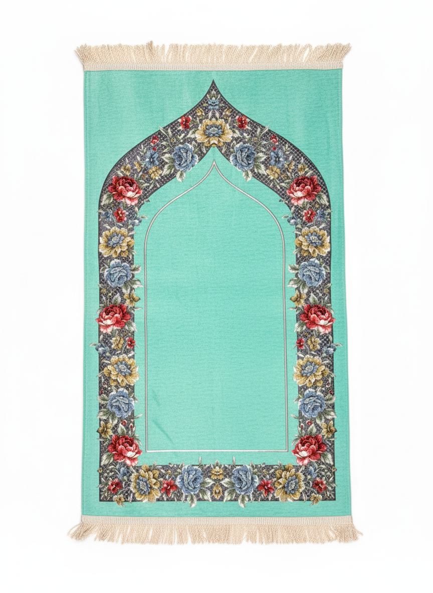 Çiçek Desenli Şönil Seccade – Hediyelik, Bohçalık ve Çeyizlik Lüks Tasarım