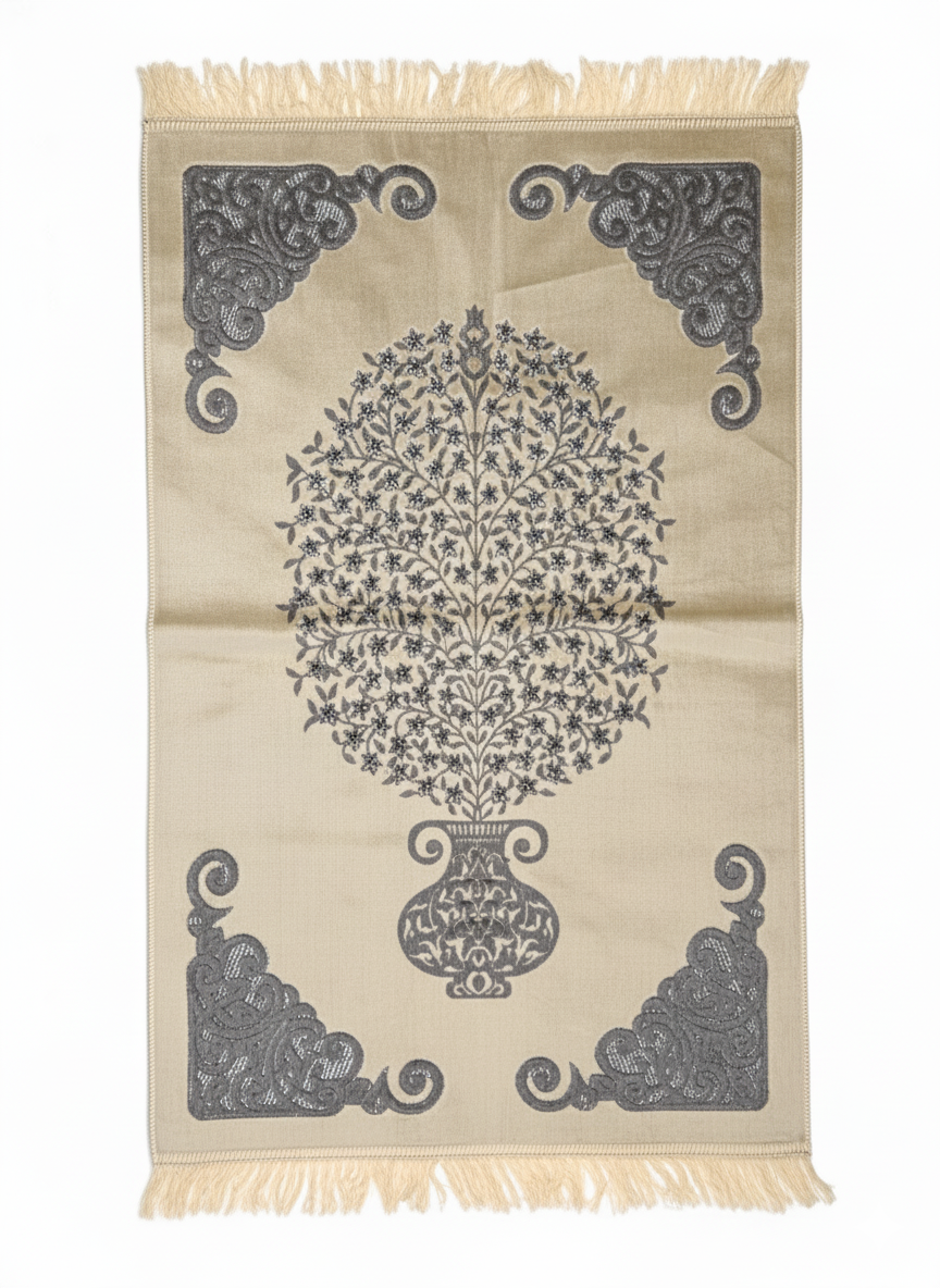 Kadife Simli Dokuma Seccade – Çeyizlik, Bohçalık, Hediyelik, Şık ve Zarif Tasarım