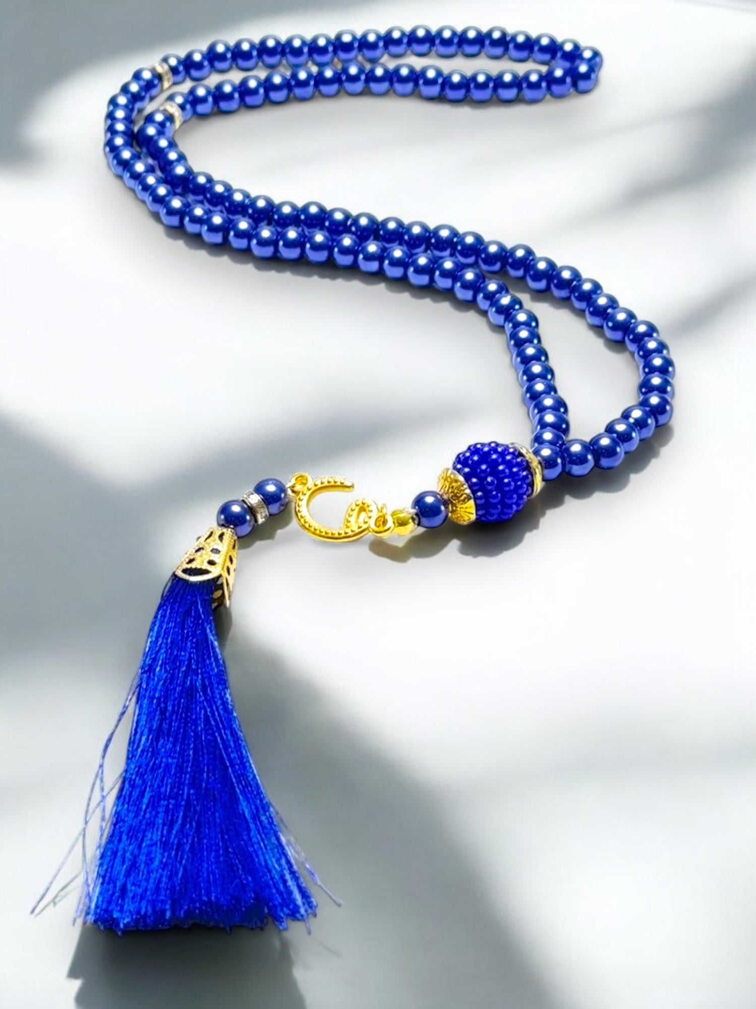 Vavlı Tuğralı 99’lu İnci Tesbih – Özel Tasarım, Şık ve Anlamlı Hediyelik