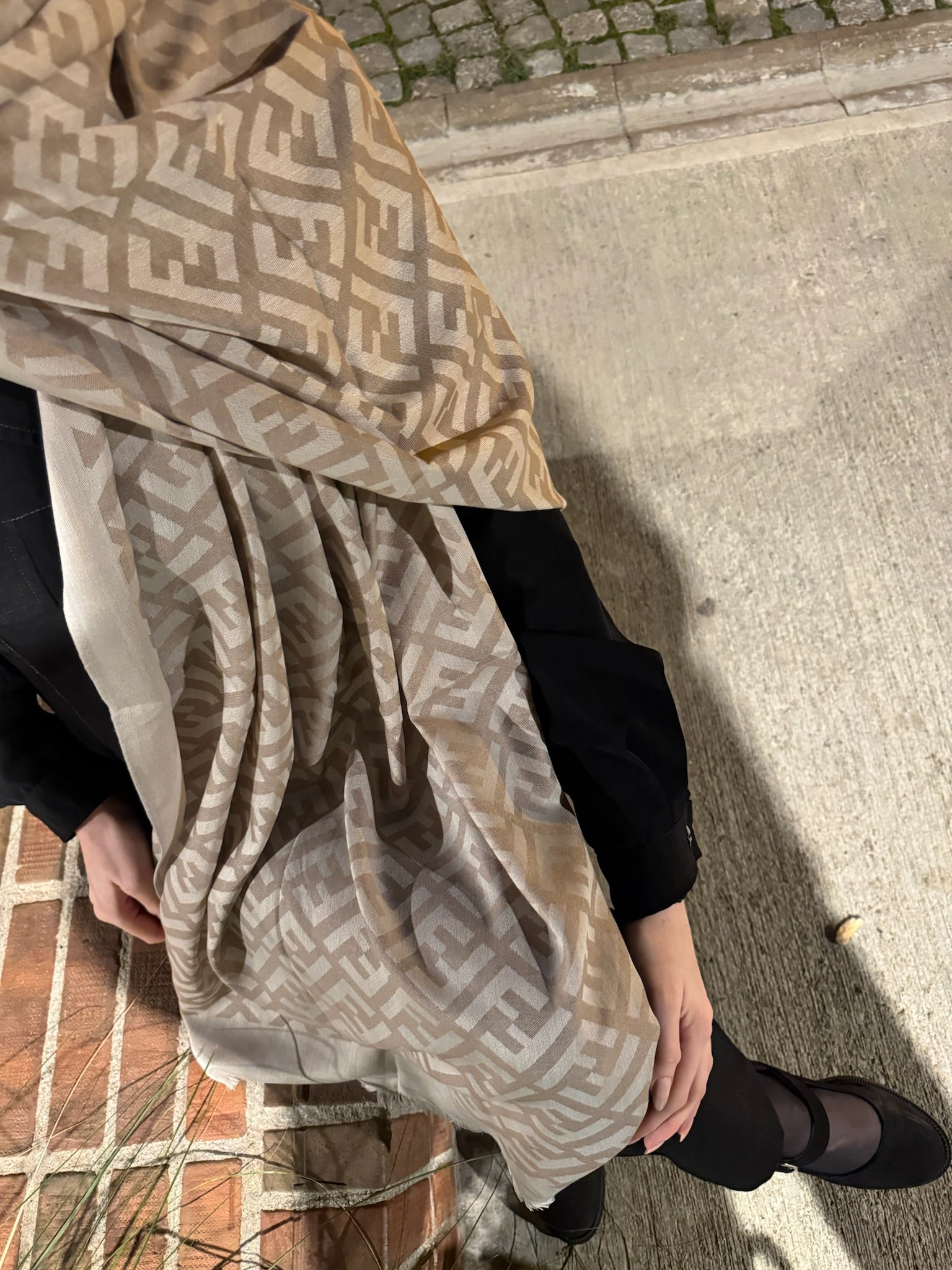 İthal Yün İpek F Desen Şal – Günlük, Hediyelik, Ofis