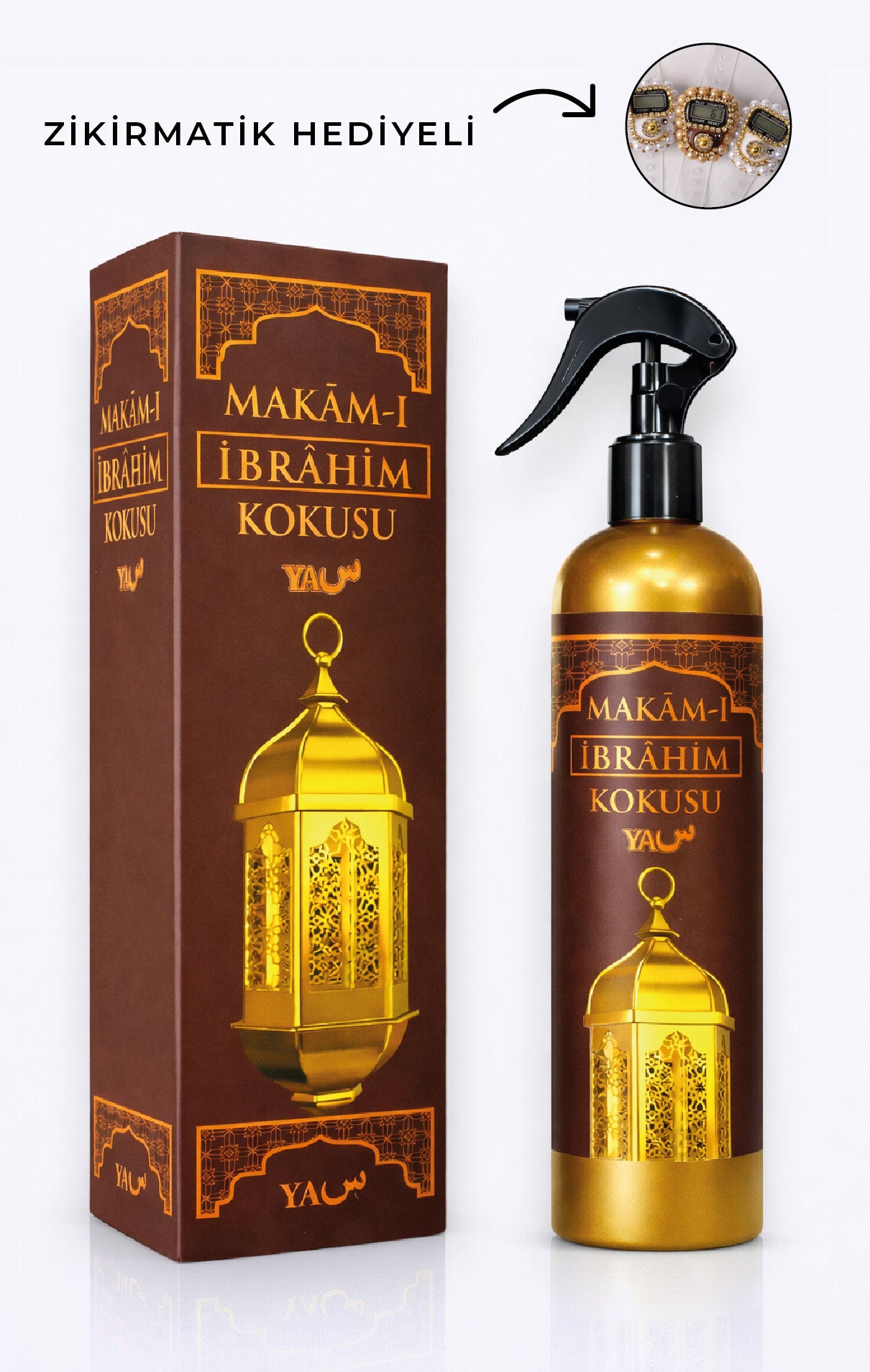 Makam-ı İbrahim Kokusu 400 ml Oda, Seccade ve Tekstil Kokusu – Zikirmatik Hediyeli