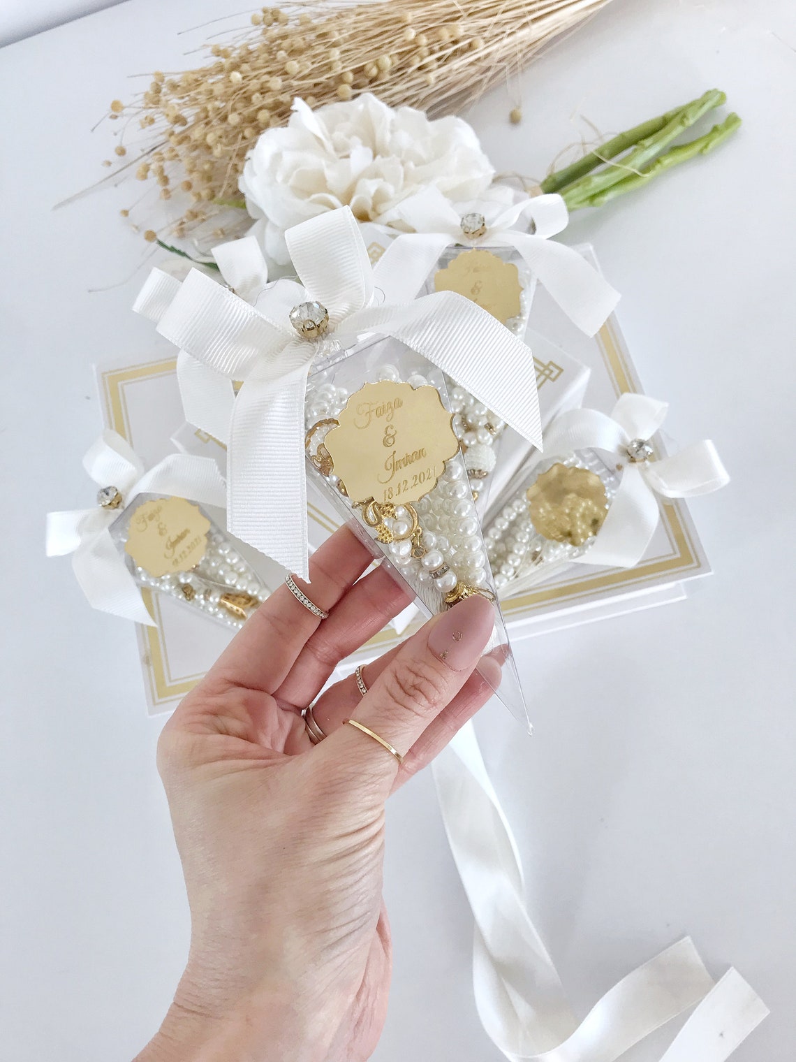 Kişiye Özel Kutulu İslami Tesbih – Düğün & Mevlüt Hediyesi | Özel Baskılı İsimli Tesbih