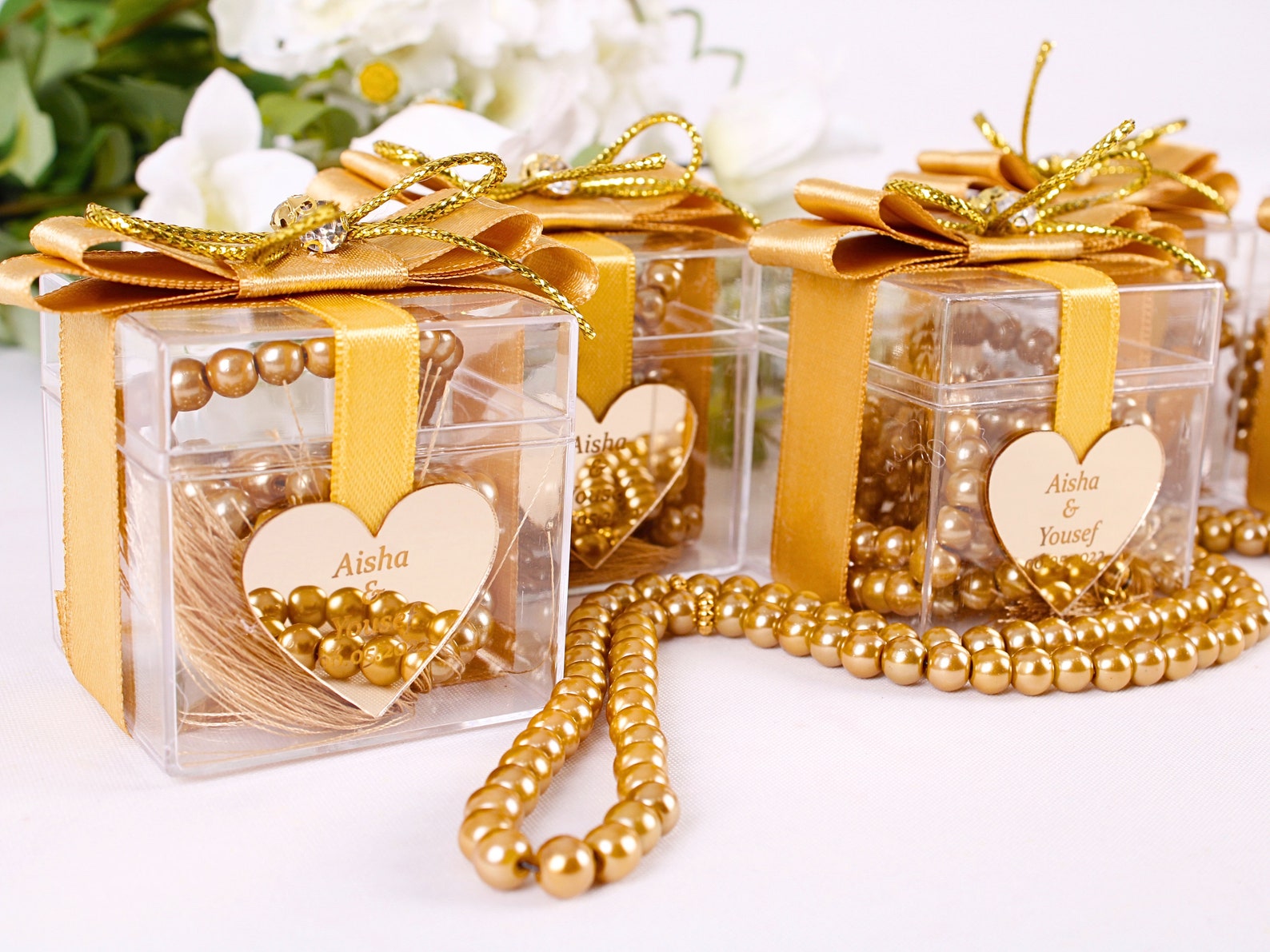 Kişiye Özel İnci Tasarımlı Tesbih – Düğün, Mevlüt, Bayram & Ramazan Hediyelikleri