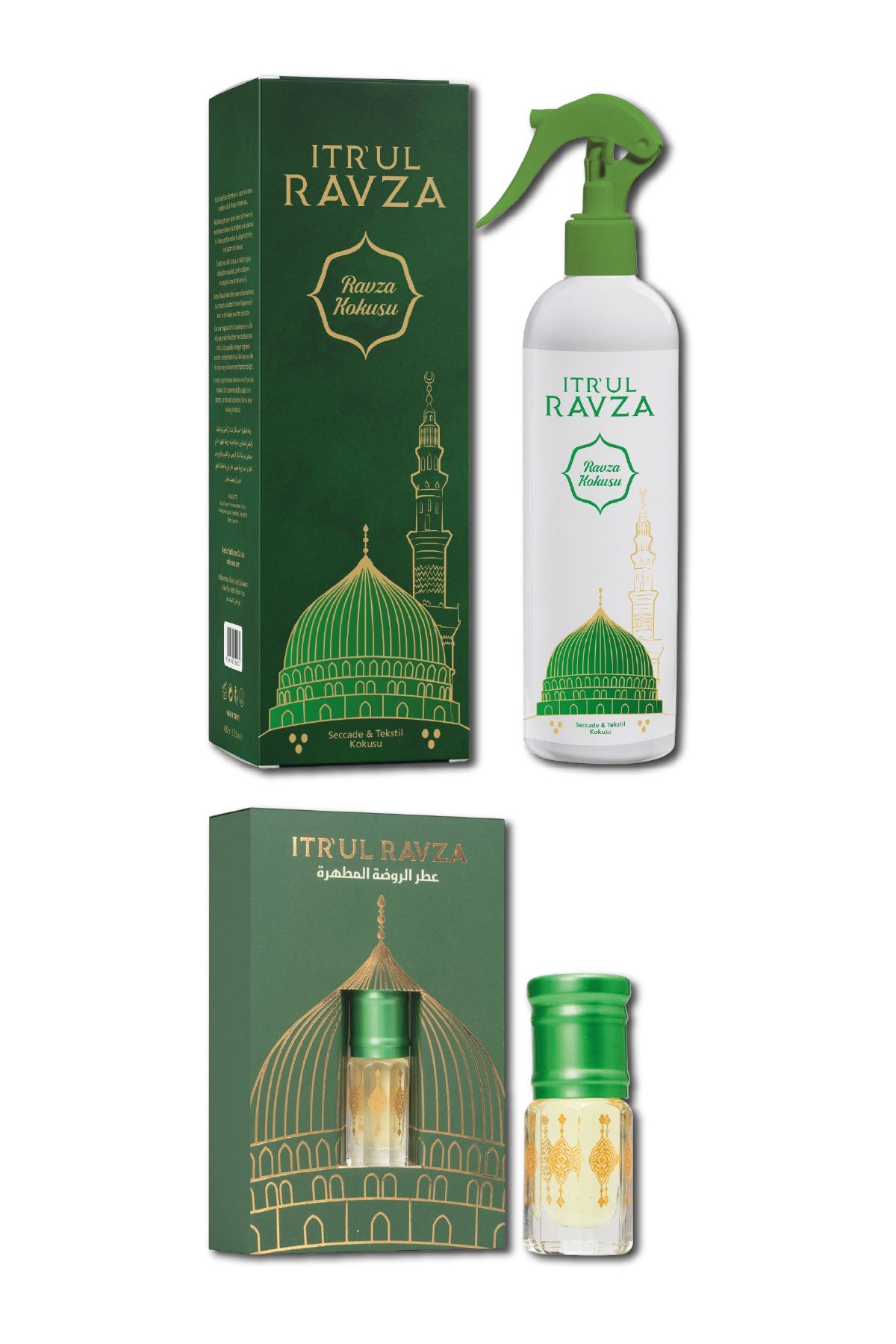 Itr'ul Ravza 2’li Premium Koku Seti - Özel Gün Hediyesi, Hac Umre Dönüşü