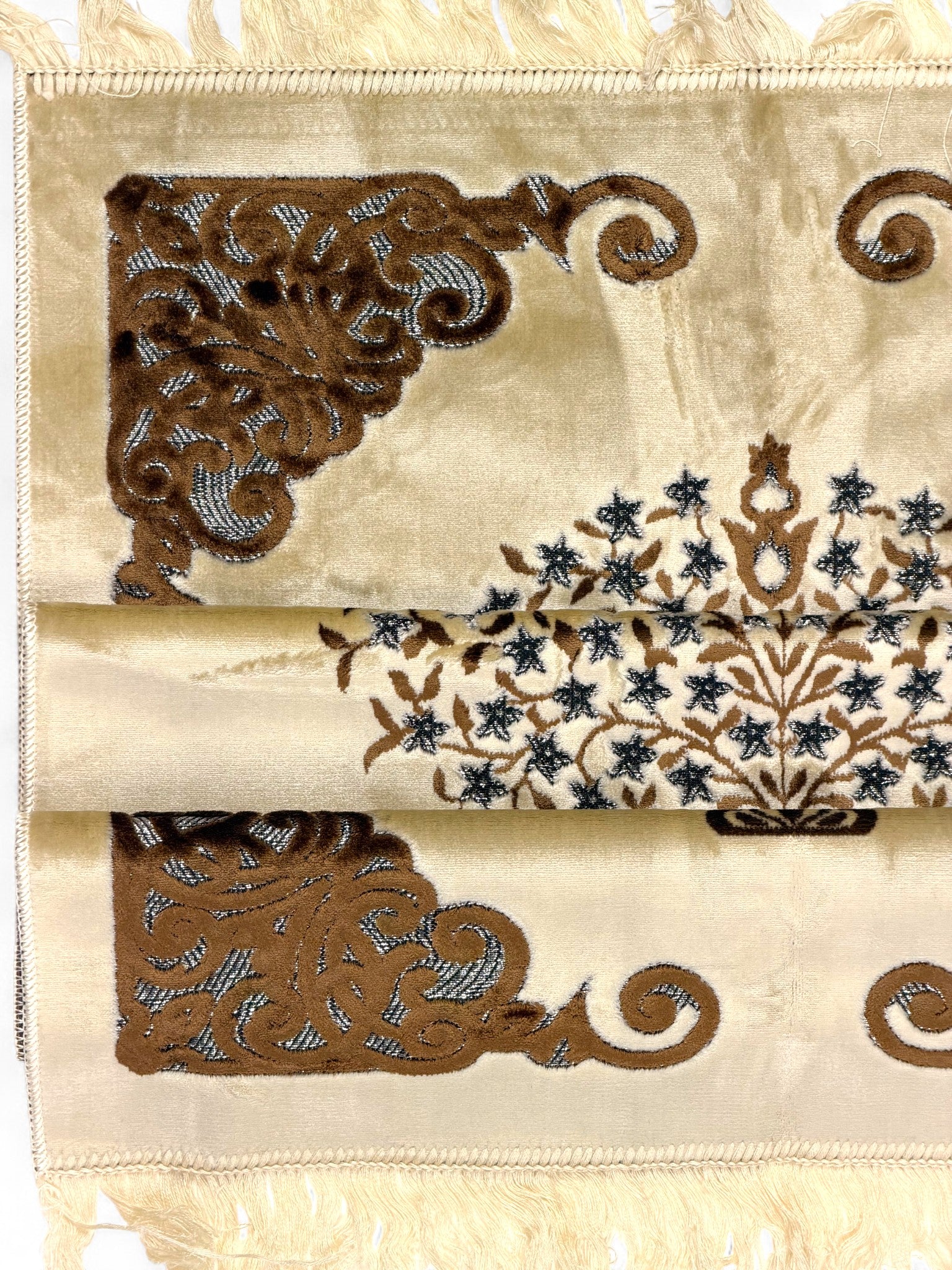 Kadife Simli Dokuma Seccade – Çeyizlik, Bohçalık, Hediyelik, Şık ve Zarif Tasarım